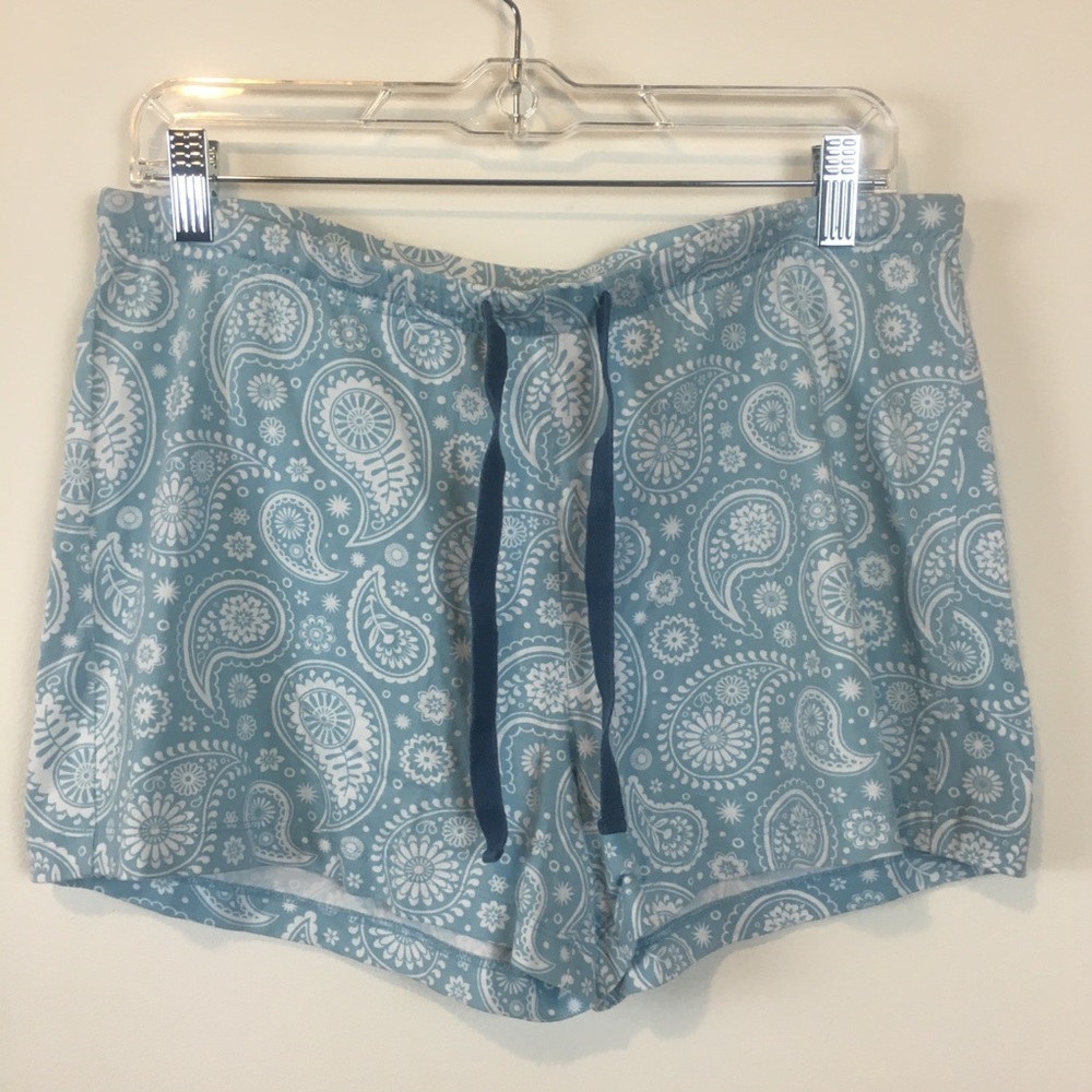 Pajamagram Shorts Blue Paisley Size Medium